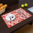 thumbnail image 2 of Placemat, Pioneer Flower Floral Print Pattern Place Mats Table Mat Set Of 2, PVC Washable Placemats for Party Kitchen Dining Decoration, 18x12 Inch, Fade Resistant, 2 of 6