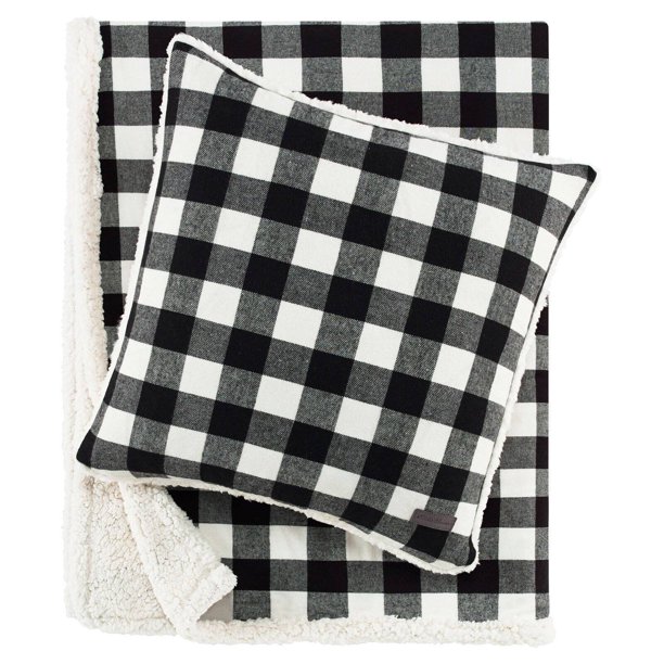 Cabin Plaid Throw and Pillow Set by Eddie Bauer