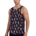 thumbnail image 2 of Gukieu Colorful Birds Print Men's Quick Dry Fitness Vest, Round Neck Sleeveless Fitness Bodybuilding Top-3X-Large, 2 of 7