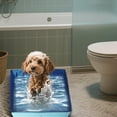 thumbnail image 4 of Non-Inflatable Dog Pool, 50Ã50cm Foldable Pet Bath Tub | Anti- Portable Puppy Swimming & Wading Pool for Outdoor Indoor Use in Yard, Garden, Patio, or Bathroom, 4 of 5
