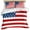 Multicolor, variant on 3 Piece American Flag Duvet Cover Set Twin Size, Microfiber Comforter/Quilt Cover with Corner Ties and 2 Pillowcases, Blue Red USA Flag All Season Soft Bedding with Zipper Closure