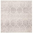 thumbnail image 3 of Safavieh Madison Collection MAD604B Glam Ogee Trellis Distressed Non-Shedding Stain Resistant Living Room Bedroom Area Rug, 6'7" x 6'7" Square, Ivory / Silver, 3 of 5