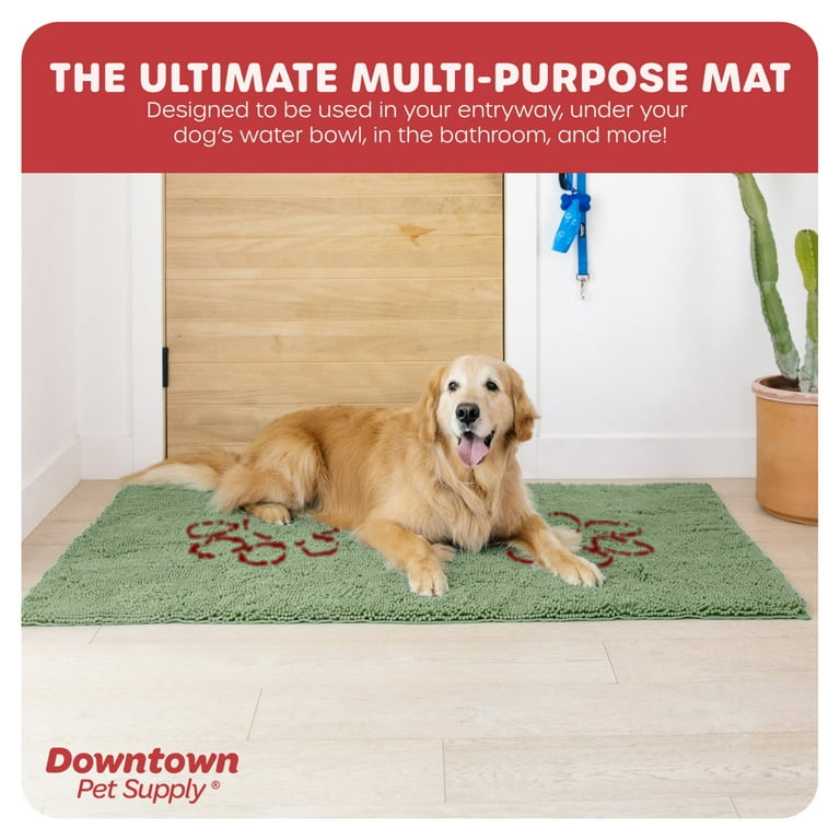 My Doggy Place Dog Mat for Muddy Paws, Washable Dog Door Mat, Sage Green,  Runner, XL 