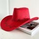 thumbnail image 1 of Sombrero de mezclilla occidental de primavera, sombrero para el sol de verano para mujer, sombrero para el sol de playa de ala grande retro de estilo europeo y americano, 1 of 6