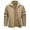 Khaki, variant on Men's Fleece Jackets Full Zip Lightweight Jacket Casual Soft Warm Coats with Pockets