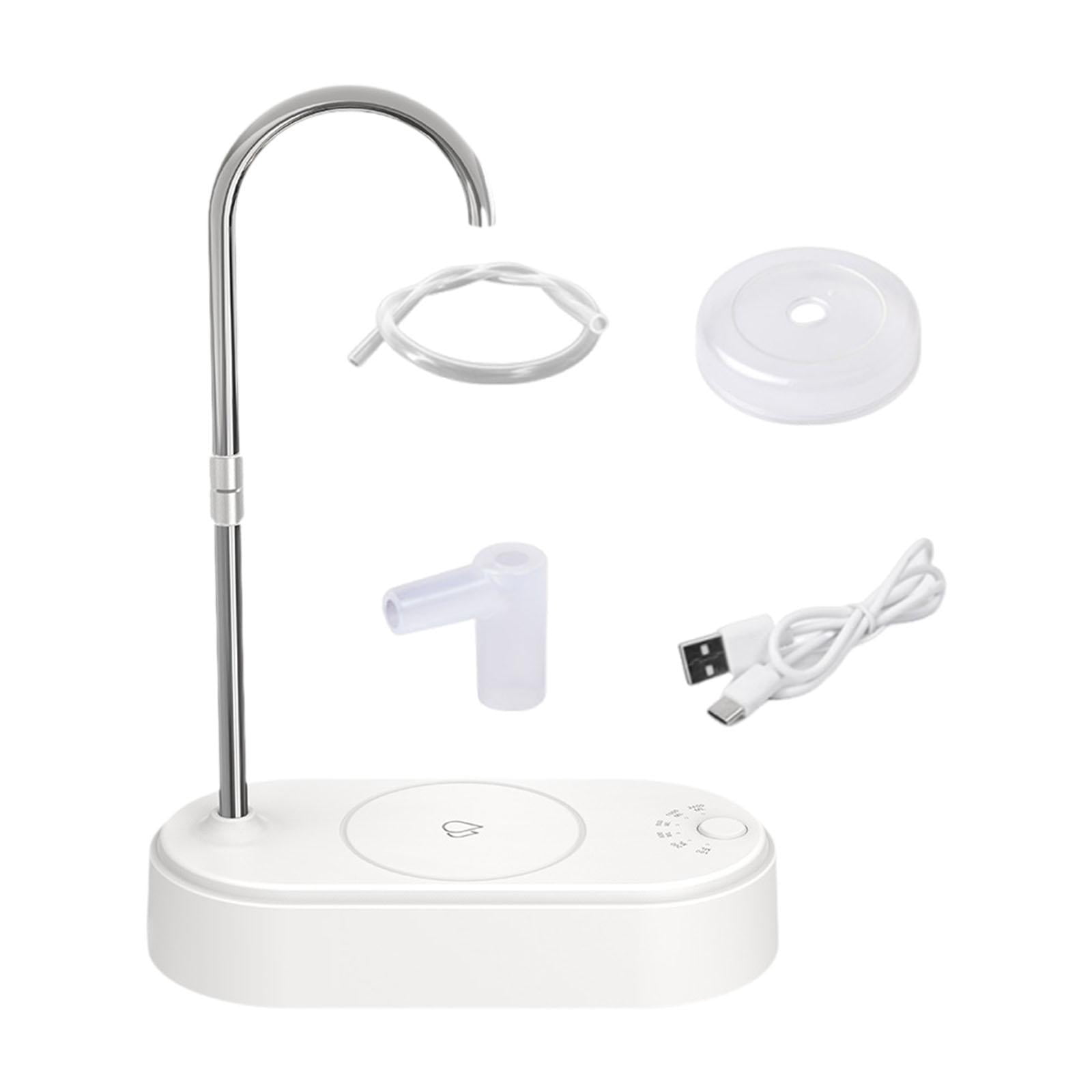 CoudarTitie Desktop Water Dispenser Bottle Pump Rechargeable Easy to Use Water Jug Dispenser White