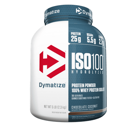 UPC 705016355532 product image for Dymatize ISO 100 Whey Protein Powder Isolate, Chocolate Coconut, 5 lbs | upcitemdb.com