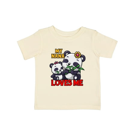 

Inktastic My Nana Loves Me Panda Gift Baby Boy or Baby Girl T-Shirt