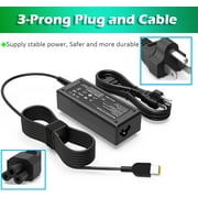 65W 45w Charger for Lenovo Square Connector for Thinkpad T440 G50 T460 T470 T450, X1 Carbon, Flex 3 ADLX45NDC2A PA-1650-72 Laptop Power Supply Cord