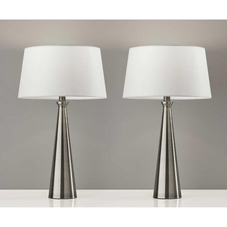 5.5 X 9.25 X 28.75 Gray Industrial With Stacked Metal Pedestal - Table Lamp 5.5 X 9.25 X 28.75 Gray Industrial With Stacked Metal Pedestal - Table Lamp
