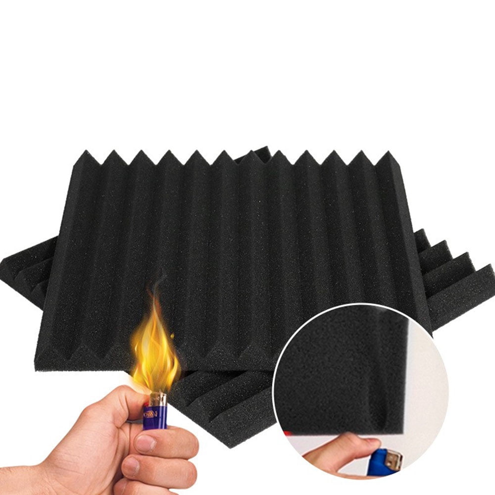 Self-Adhesive Sound Proof Foam Panels, Fast Expand Acoustic Panels, Fire-resistant High Density Sound Deadening Panels, 48 Pack