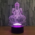 thumbnail image 3 of 7 Color Changing Night Lamp 3D Atmosphere Bulbing Light 3D Visual Illusion LED Lamp for Kids Toy Christmas Birthday Gifts (Buddha), 3 of 7