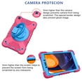 thumbnail image 3 of Dteck Case for Samsung Galaxy Tab A 8.0 SM-T290/T295/T297 (2019), Heavy Hybrid Rugged Shockproof Case with Handle Kickstand/Adjustable Shoulder Strap, Rose+Blue, 3 of 7