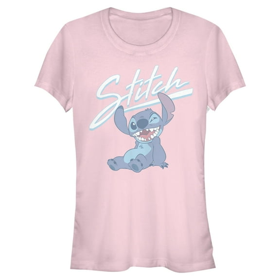 Juniors Lilo & Stitch Sitting and Winking T Shirt