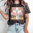 thumbnail image 5 of Love in Faith | Faith Cross Paint Swipe Short Sleeve | Heather Charcoal | Christian T-Shirts for Women | Faith Based Apparel |Christian Gifts, 5 of 8