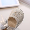 thumbnail image 5 of JDQJBZ Flats Shoes Big Girl Rhinestone Bow Decor Princess Dress Shoes Rubber Sole, 5 of 5