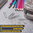 thumbnail image 5 of 750 Paper Clips Assorted Sizes, Small Medium Large for Office Home, Organize Documents Securely, DurableResistant, Silver, 5 of 6