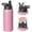Black-5, variant on Modern 18 oz Insulated Stainless Steel Water Bottle with Straw & Cleaning Brush , Leakproof, BPA-Free, 304 Stainless Steel, Wide Mouth, Travel Mug for Car, Gym, Office