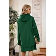 thumbnail image 6 of PRETTYGARDEN Women's Casual Pullover Sweatshirt Long Sleeve Split Hem Hoodie Dress with Kangaroo Pocket, 6 of 9