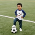 thumbnail image 2 of POPTEM Toddler Boys Graphic Tees Long Sleeves Shirts Football Print Tops White 5T, 2 of 9