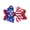 A, variant on 4th of July Hair Bows for Girls Set of 4 - Patriotic Hair Clips with Glitter & Rhinestone， American Flag Star Alligator Barrettes for Independence Day Party & Parade Wear(MulticolorD)