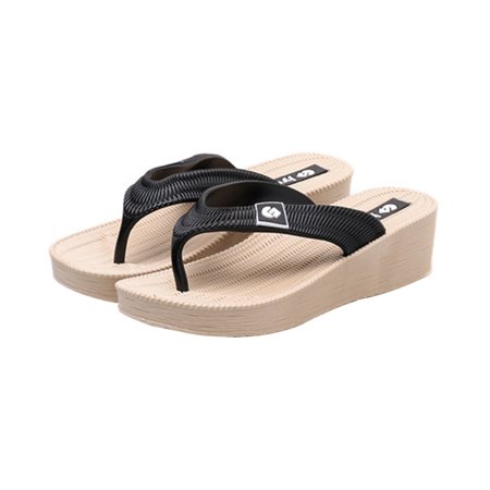 

Lightweight Thick Sole Sandals Non-slipped and Wear Resistant Suitable for Indoor Outdoor 40 Black Flip Flops