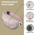 thumbnail image 5 of Fanny Pack Pink Christmas Santa and Penguin Pattern Waist Pack Bag,Running Cross Bag,Waterproof Large Fanny Packs for Women Men for Travel Running Hiking Cycling, 5 of 6