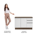 thumbnail image 4 of Mueble de Cocina Para Tarja Madesa Glamy 120 cm 2 Puertas y 3 Cajones (Con Tablero) Marrón/Blanco, 4 of 5