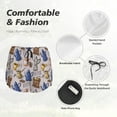 thumbnail image 4 of Bixox Women's Antique Vintage Teapot Coffee Grinder pattern 2 in 1 Running Shorts - Lightweight Athletic Workout Gym Yoga Shorts Liner with Pockets - XX-Large, 4 of 7