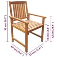 thumbnail image 2 of vidaXL Outdoor Chair Set of 2 Brown Solid Acacia wood Standard Durable, 2 of 5