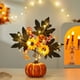 thumbnail image 2 of Decoración de árbol de calabaza de simulación de Halloween, decoraciones para el hogar de otoño y Acción de Gracias, adornos florales para mesa de comedor y sala de estar, 2 of 6
