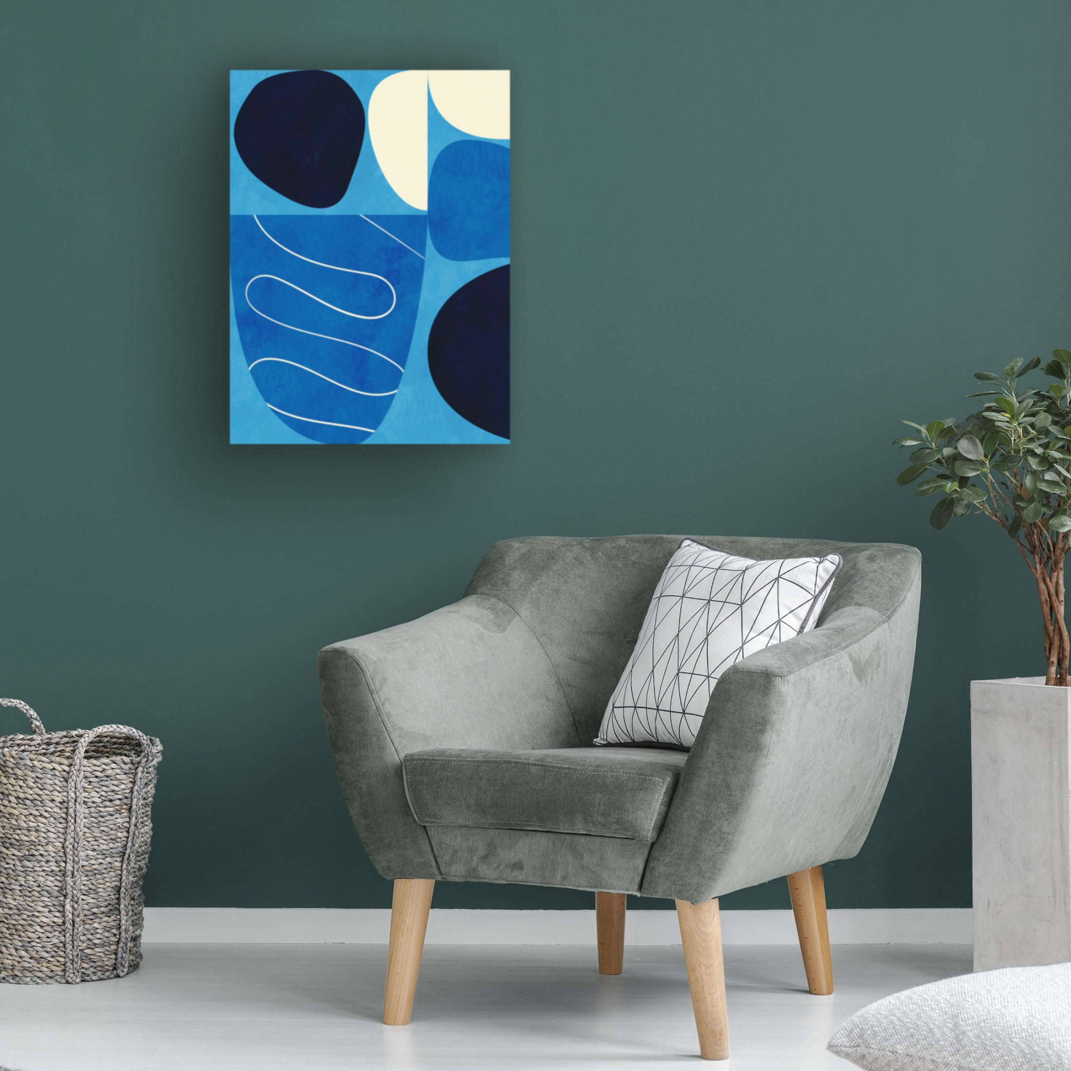 Trademark Fine Art Ana Rut Bre Shapes Play3 1blue Canvas Wall Art