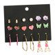 thumbnail image 2 of 9 Pares De Aretes Pendientes De De Mariposa Para Mujer Pendientes Colgantes De Moda Para Mujer Hugo Pendientes de perno de cristal para mujer, 2 of 9