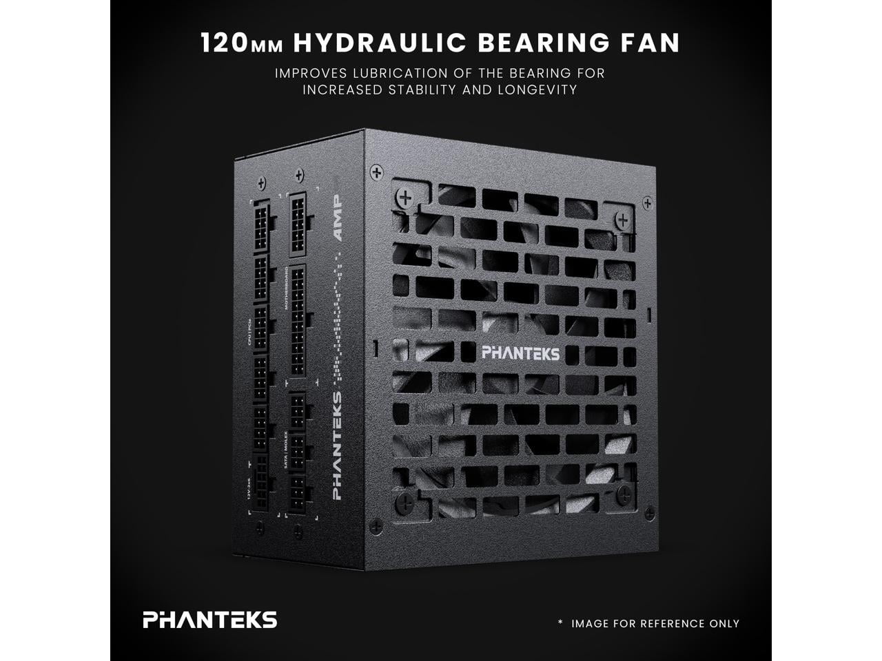 Phanteks AMP GH 850W Gold Power Supply, ATX 3.1 and PCIe 5.1 Platform, Fully Modular Individual Cables, Silent Fanless mode, Black.