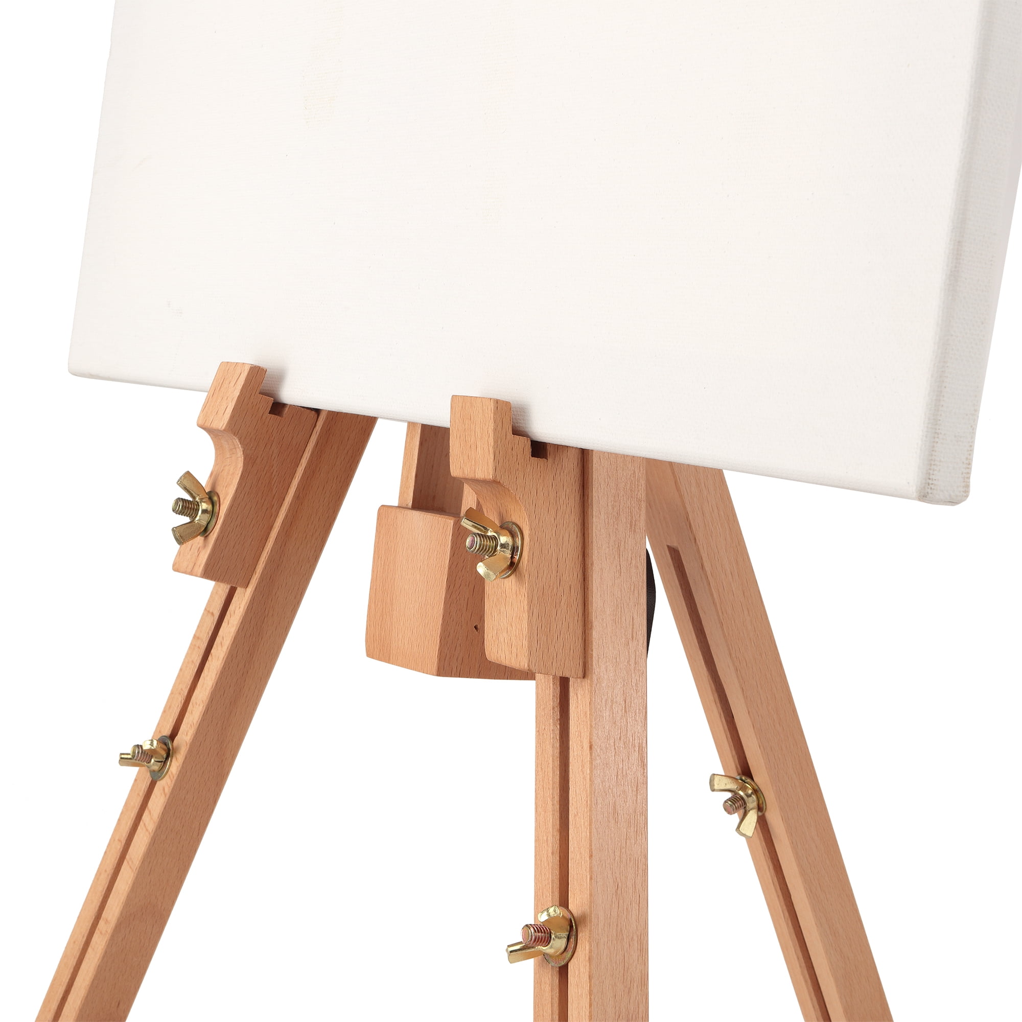 Artist Easel - Millbrook All Media Wood Field Easel LightWeight Adjustable Angles Perfect For Watercolors, Acrylics, and Oils, Holds Canvases up to 48" High