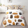 thumbnail image 2 of Manfei Cute Guinea Pig Twin Bedding Sets 7pcs, Hamster Mouse Bedding Comforter Set, Kawaii Rodent Animal Sheet Sets, Luxury Bedroom Decor, 2 of 8
