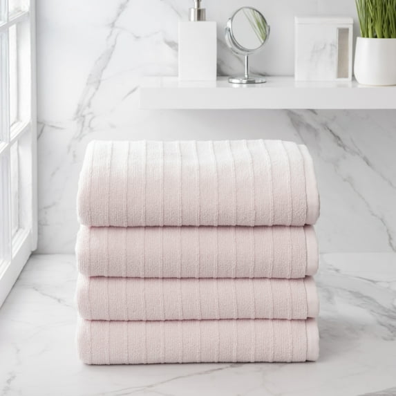 Welhome James Towel, 100% Cotton, 450 GSM, Blush, 4 PC Bath Set