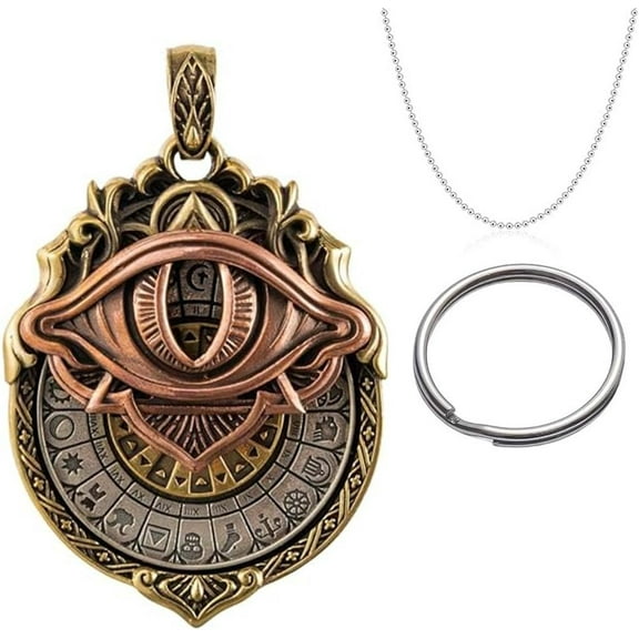 Handmade Tarot Vision Pendant: Connect to Cosmic Wisdom Anytime, Rotatable Symbol Necklace All-Seeing Eye