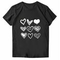 thumbnail image 5 of Fvwitlyh T-Shirt Personnalisé Femme Décontracté Doux Saint-Valentin Simple T-Shirt Imprimé Confortable Manches Courtes Couple Col Rond Haut Noir,m, 5 of 5