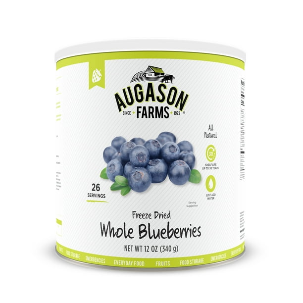 Augason Farms Freeze Dried Whole Blueberries 12 oz No. 10 Can Walmart