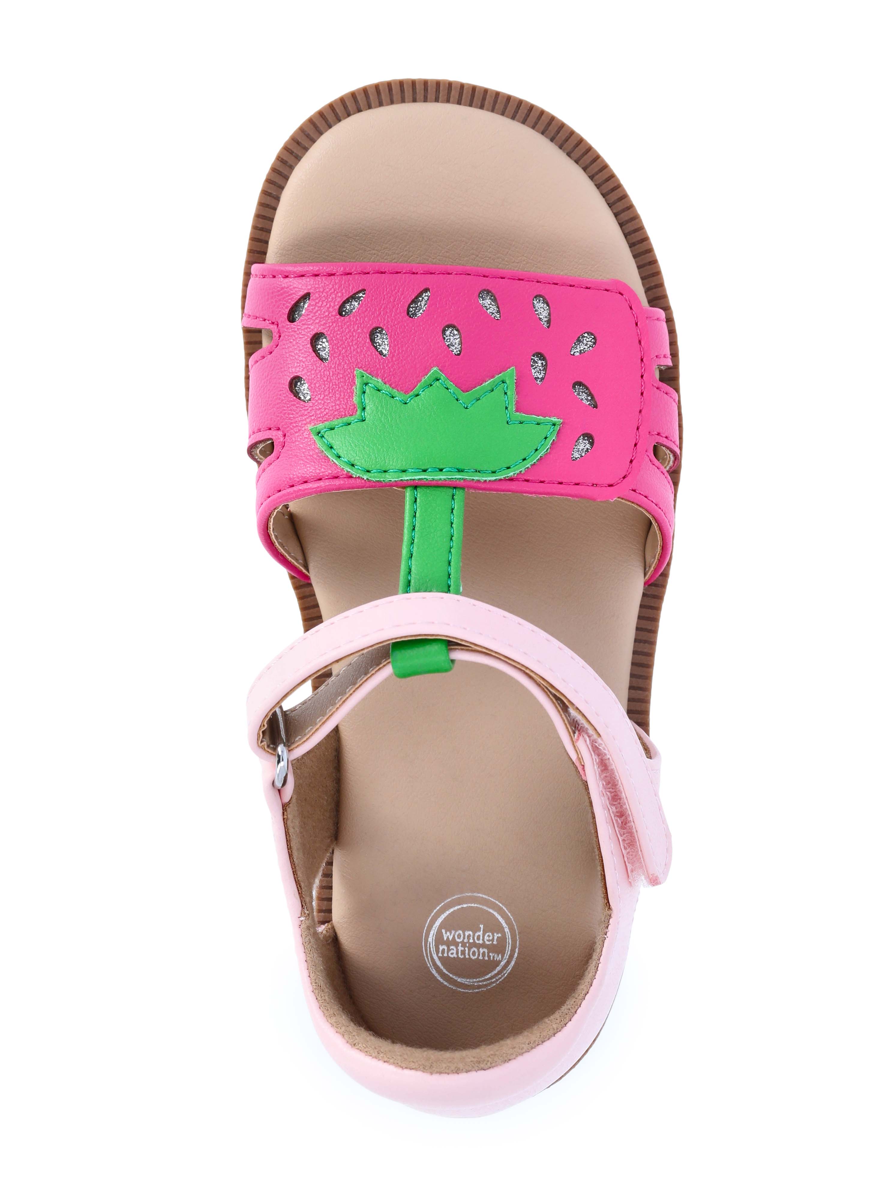 Wonder Nation Baby and Toddler Girls Fruit Sandals