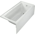 thumbnail image 6 of Duravit 700355000000090 60 x 30 in. Architec Soaker Alcove Bathtub with Right Drain, White, 6 of 7