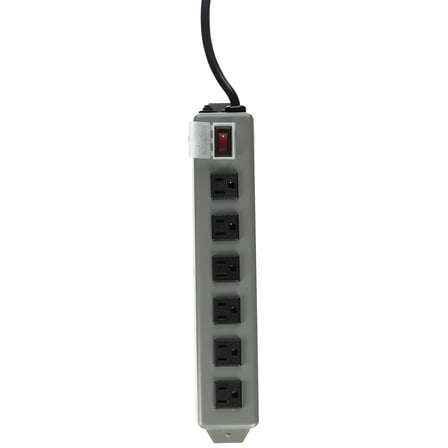 TRIPP LITE UL24RA-15 Waber Industrial Power Strip 6 Right-Angle Outlets 15' Cord, Locking Switch Cover Black CA2