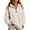 23#Khaki, variant on Leopard Print Hoodie for Women Quarter Zip Long Sleeve Drop Shoulder Loose Fit Hooded Sweatshirt Trendy Fall Casual Pullover Top Brown S