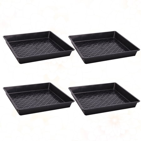 4PCS Plastic Greenhouse Trays for Hydroponic Germination Propagation Plant Grower Rectangular Nursery Plates