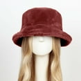 thumbnail image 5 of Lilgiuy Winter Fluffy Fuzzy Bucket Hat for Women Plush Furry Fisherman Hats Warm Hat for Birthday Halloween Christmas New Year, 5 of 5