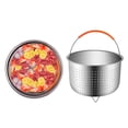 thumbnail image 3 of 304 Stainless Steel Rice Cooker Steam Basket Pressure Cooker Anti-scald Steamer Multi-Function Fruit Cleaning Basket, 3 of 10