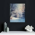 thumbnail image 4 of Nawypu   Canvas Wall Art - Winter Landscape in Snow Forest. Alley in Snowy Forest - Modern Home Art Stretched and Framed Ready to Hang, 4 of 4
