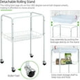 thumbnail image 3 of LILEYI 64-inch Open Play Top Bird Cages for Parakeets Cockatiels Finches Lovebirds Canaries Conures Budgies Parrot Birdcage w/Detachable Rolling Stand, White, 3 of 9