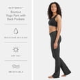 thumbnail image 4 of Fishers Finery Women's Bootleg Yoga Pant; Back Pockets; Cotton & Modal Blend (Heather Gray, M), 4 of 6